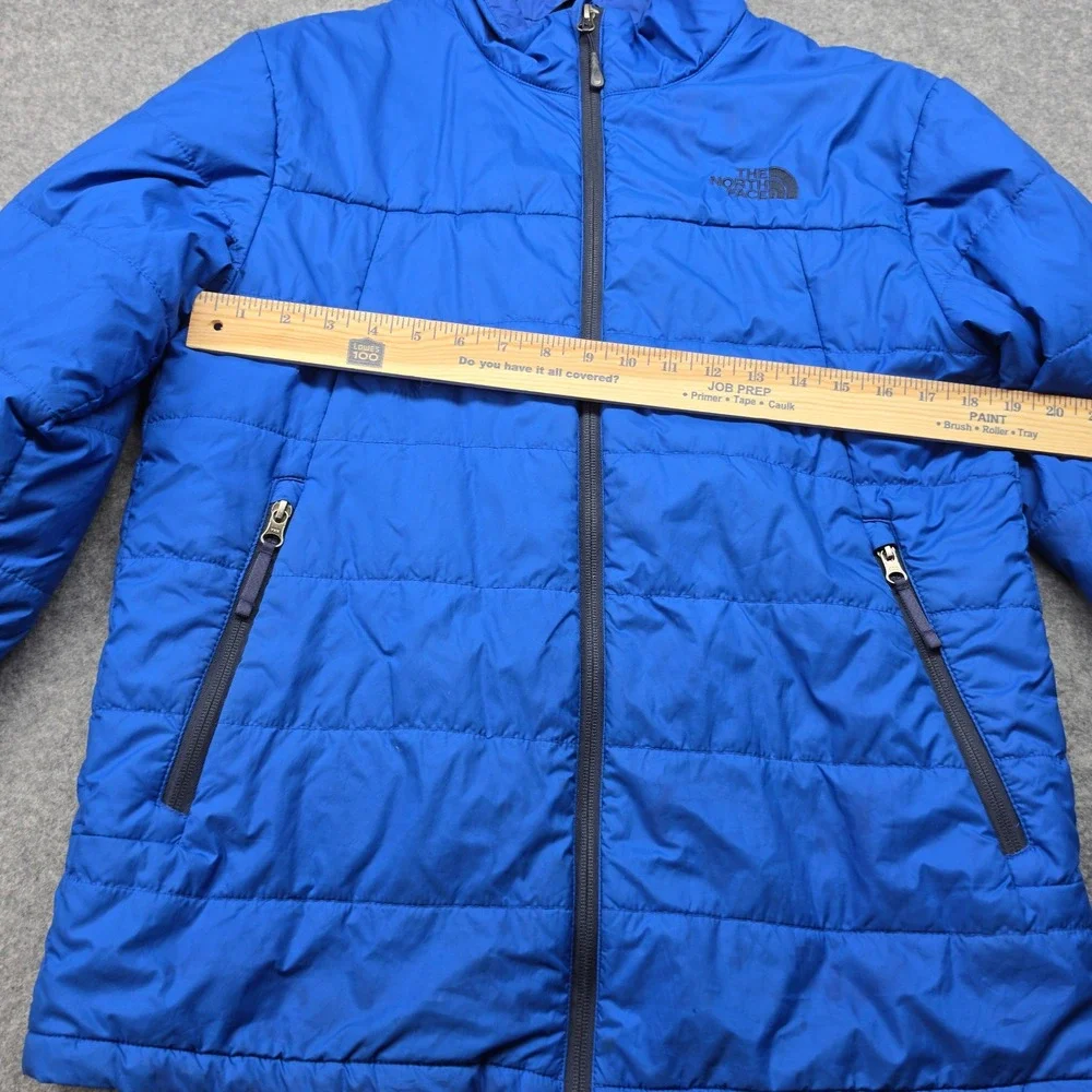 The North Face Mens Blue Quilted Puffer Jacket Full Zip Size Medium